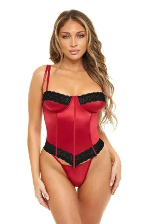 Tempest Floral Trim Bustier Set