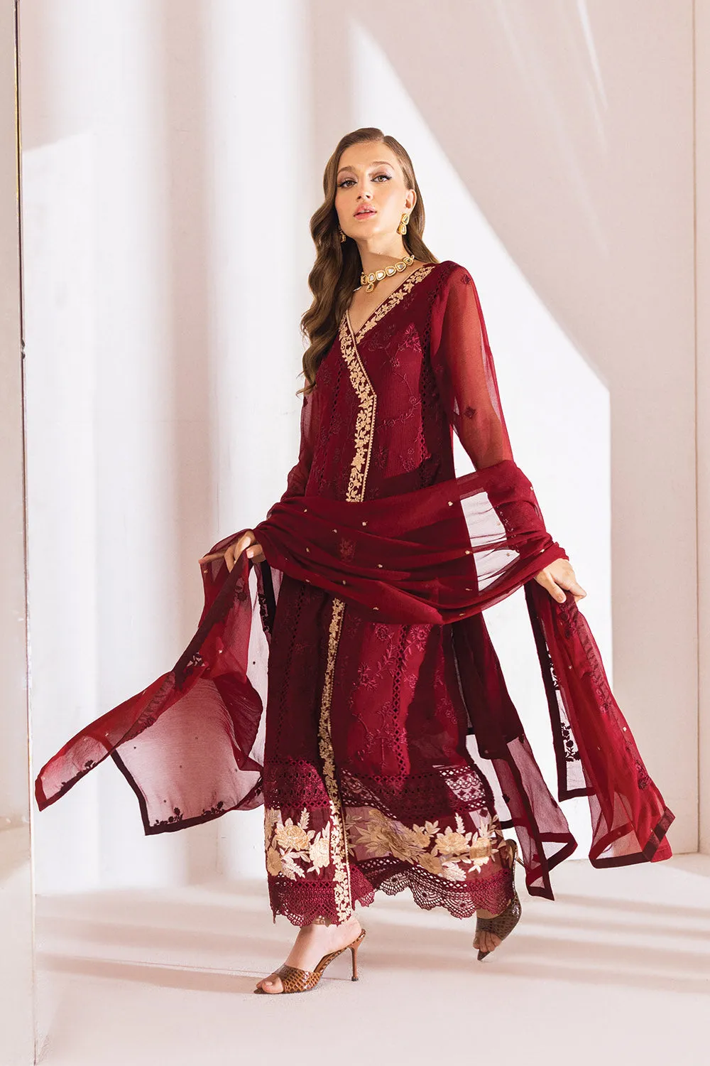 Tempting Berry |  Azure Ensembles Chiffon 3PCS 2023