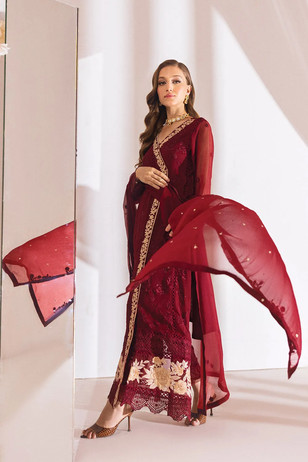Tempting Berry |  Azure Ensembles Chiffon 3PCS 2023