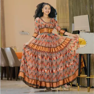Tewabech Ethiopian Chiffon Kemis
