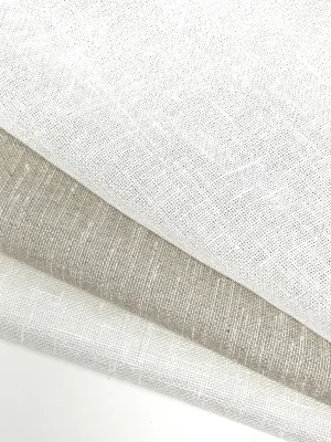 Texture Poly Sheer Linen Fabric By The Yard/CL1099