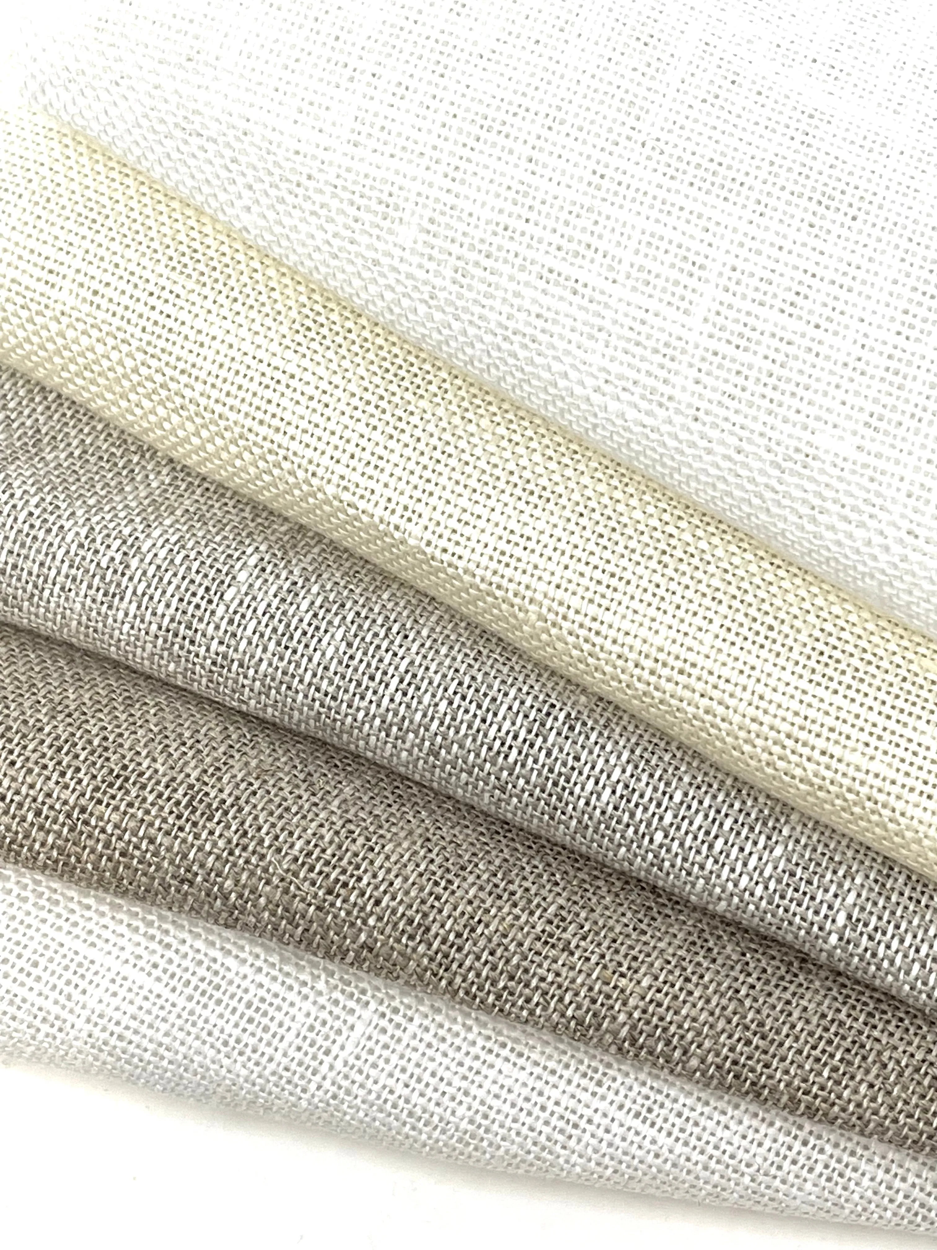 Textured Rustic Old 100% Natural Sheer Linen Fabric By The Yard/CL1075