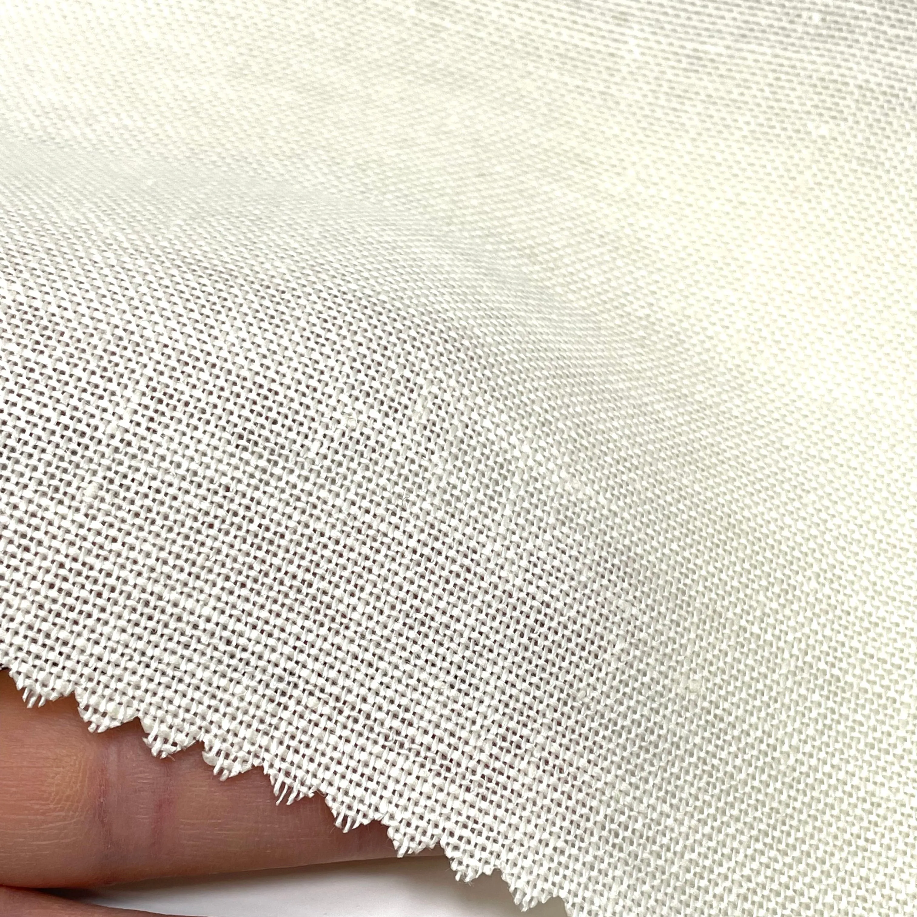 Textured Rustic Old 100% Natural Sheer Linen Fabric By The Yard/CL1075