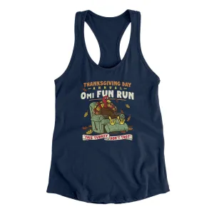 Thanksgiving Day Annual 0Mi Fun Run Funny Thanksgiving Women's Racerback Tank