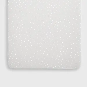 The Little Green Sheep Organic Crib Fitted Sheet - Dove Rice