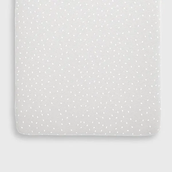 The Little Green Sheep Organic Crib Fitted Sheet - Dove Rice