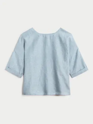 The Saria Top in Linen