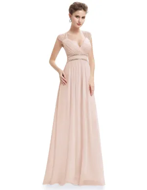 Tina chiffon cut out back bridesmaid dress in blush Express NZ wide!