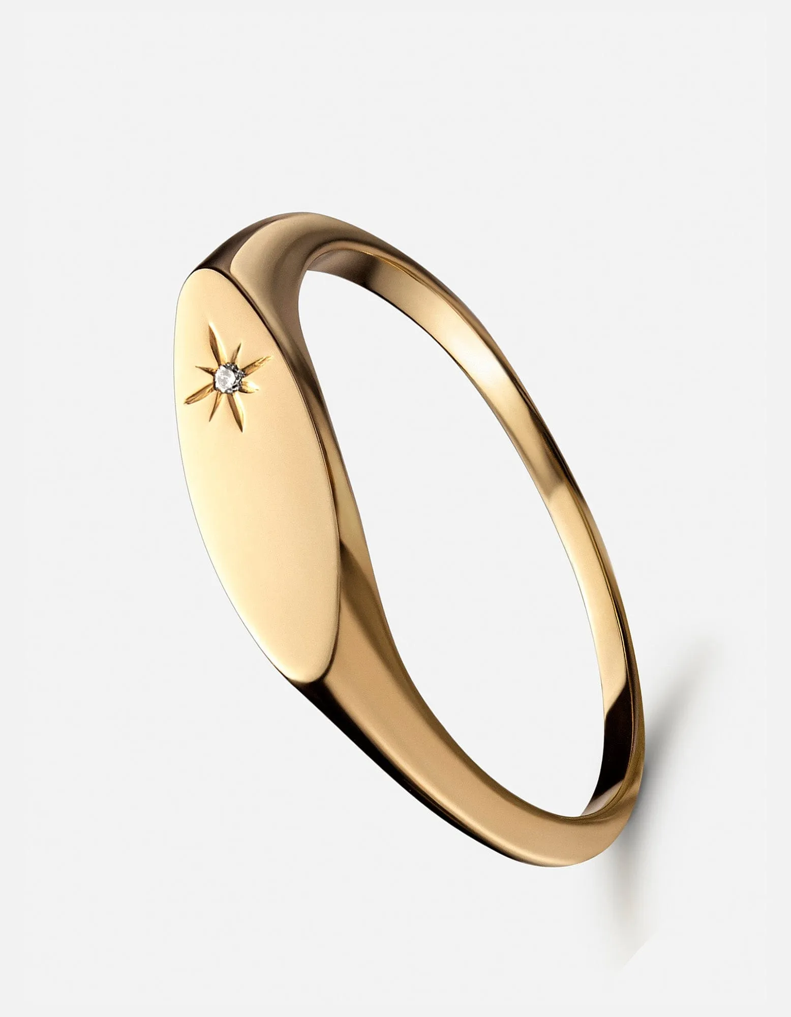 Titan Ring, 14k Gold Pavé