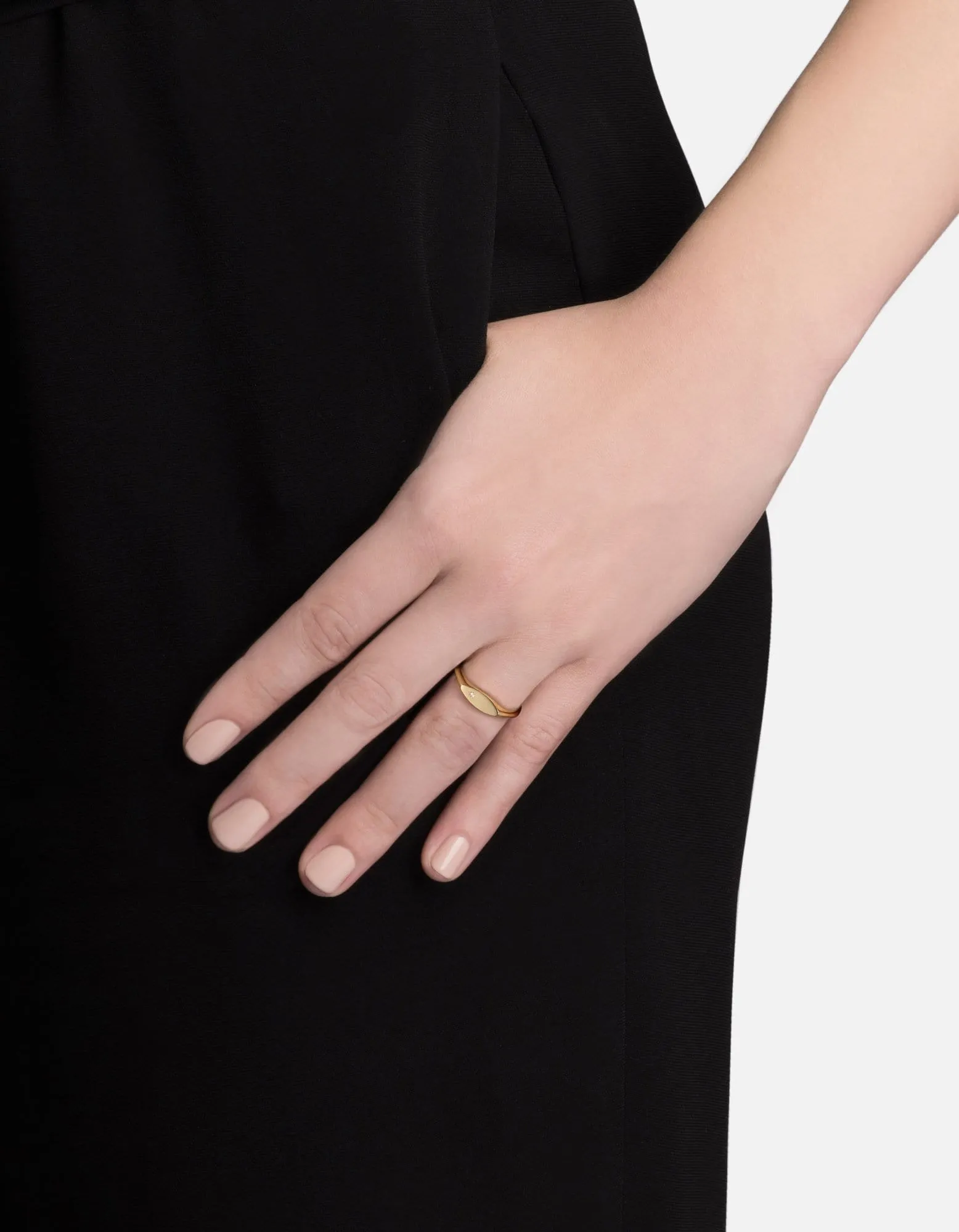 Titan Ring, 14k Gold Pavé