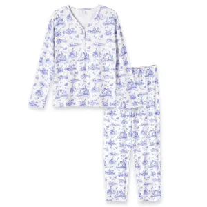 Toile de Jouy Bamboo Women's Pajama Set