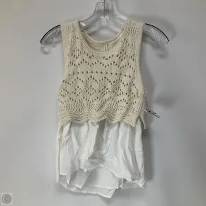 Top Sleeveless By Anthropologie In Cream, Size: Xs