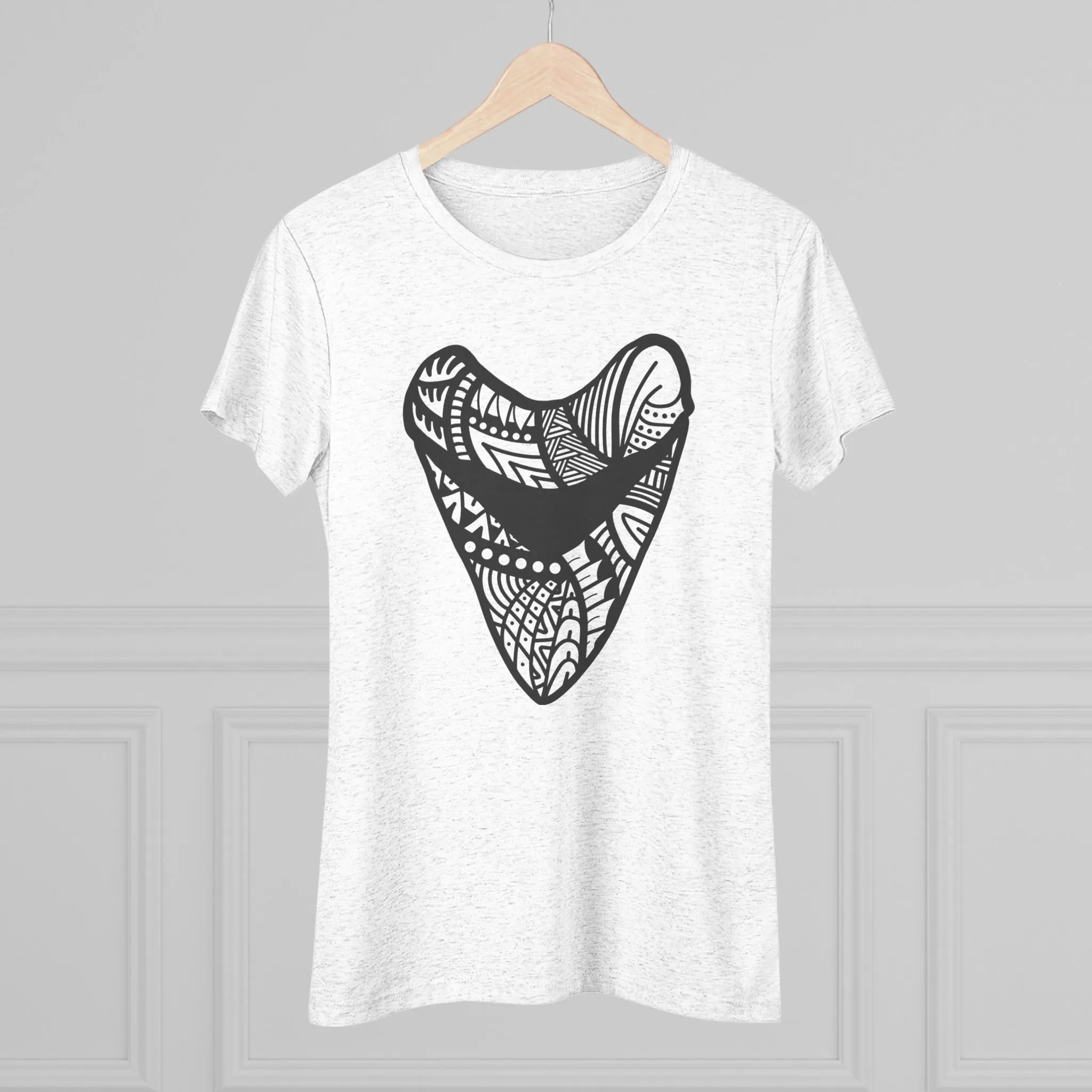 Tribal Megalodon - Women's Slim Fit - Tri-Blend