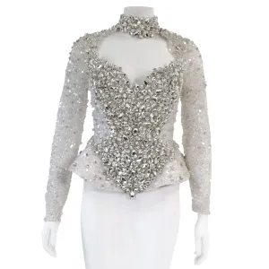 Usama Ishtay 'Supermodel Swan' White Top