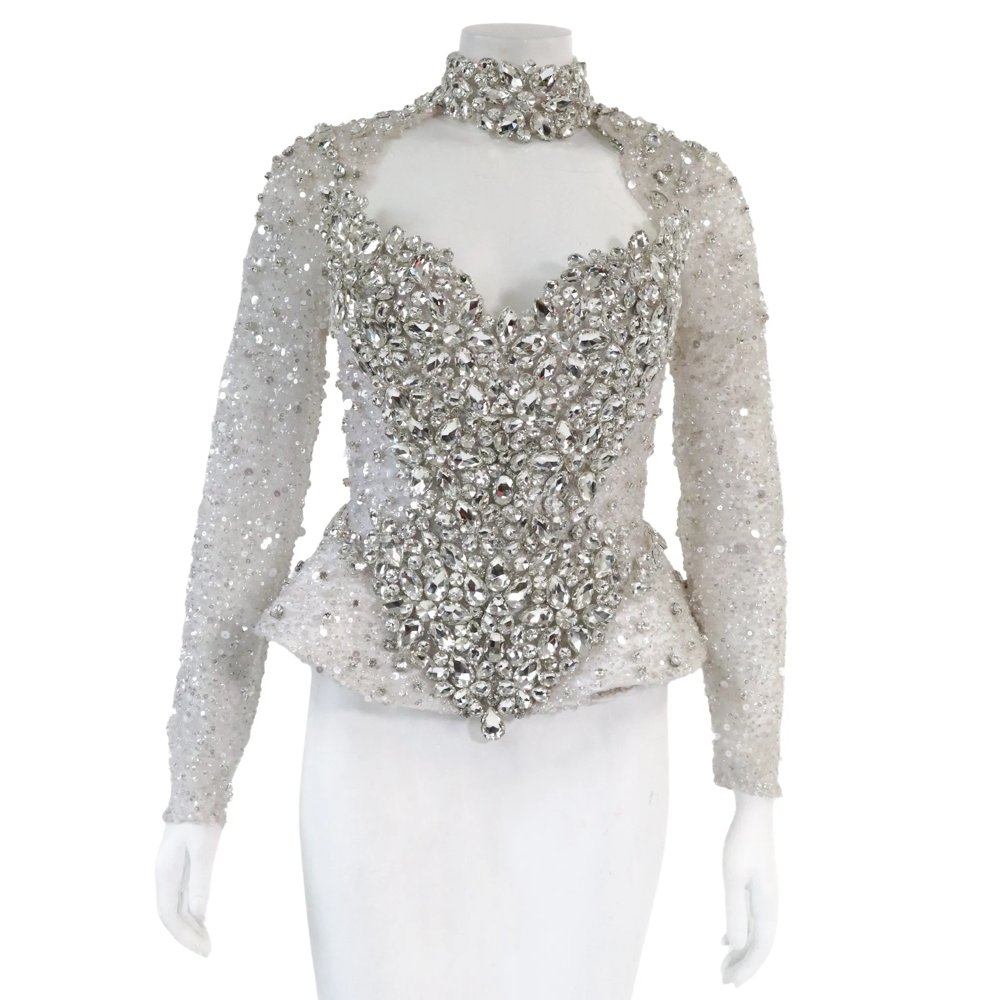Usama Ishtay 'Supermodel Swan' White Top