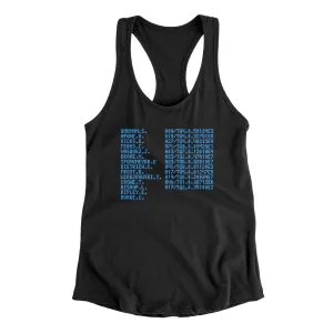 Uss Sulaco Crew List Women's Racerback Tank