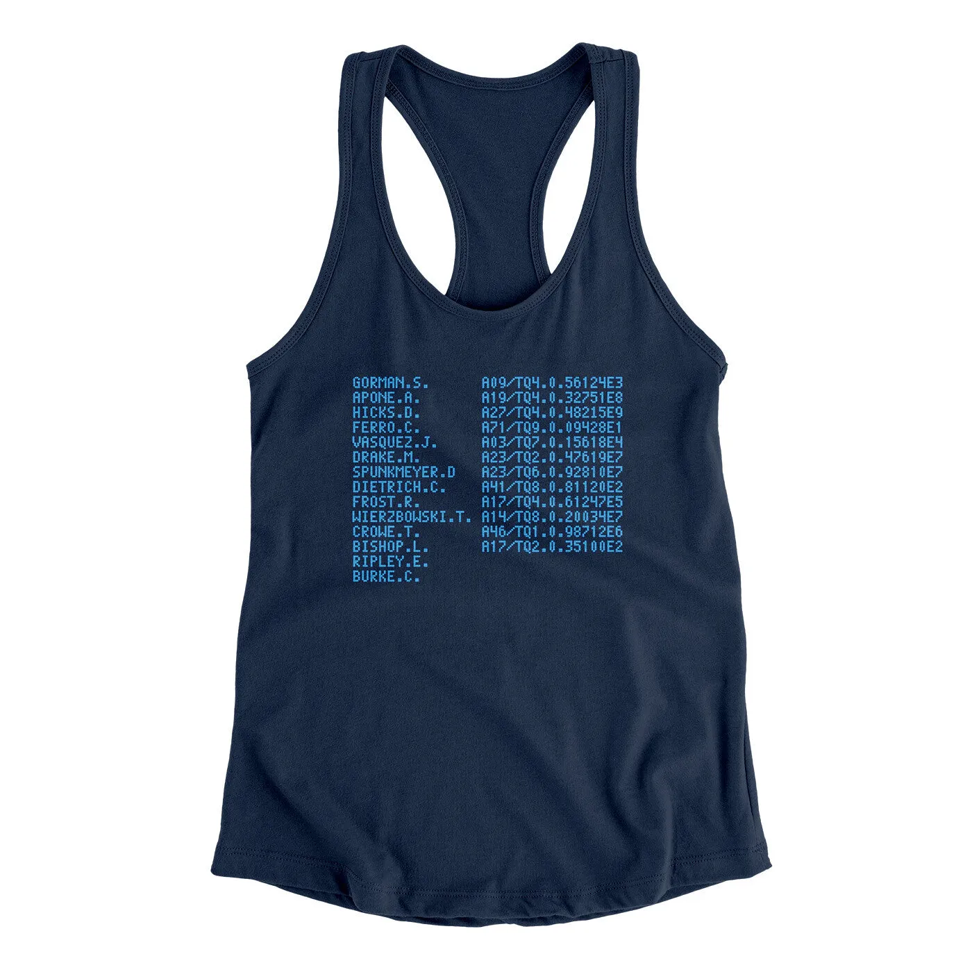 Uss Sulaco Crew List Women's Racerback Tank