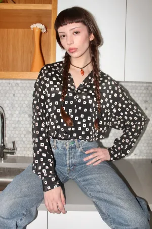 Vintage 90s Retro Geometric Button Up (L)