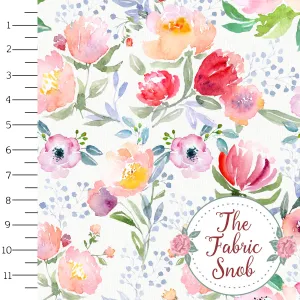 Watercolour Peonies - Round 5-2021 Flash Florals - 1/2 metre