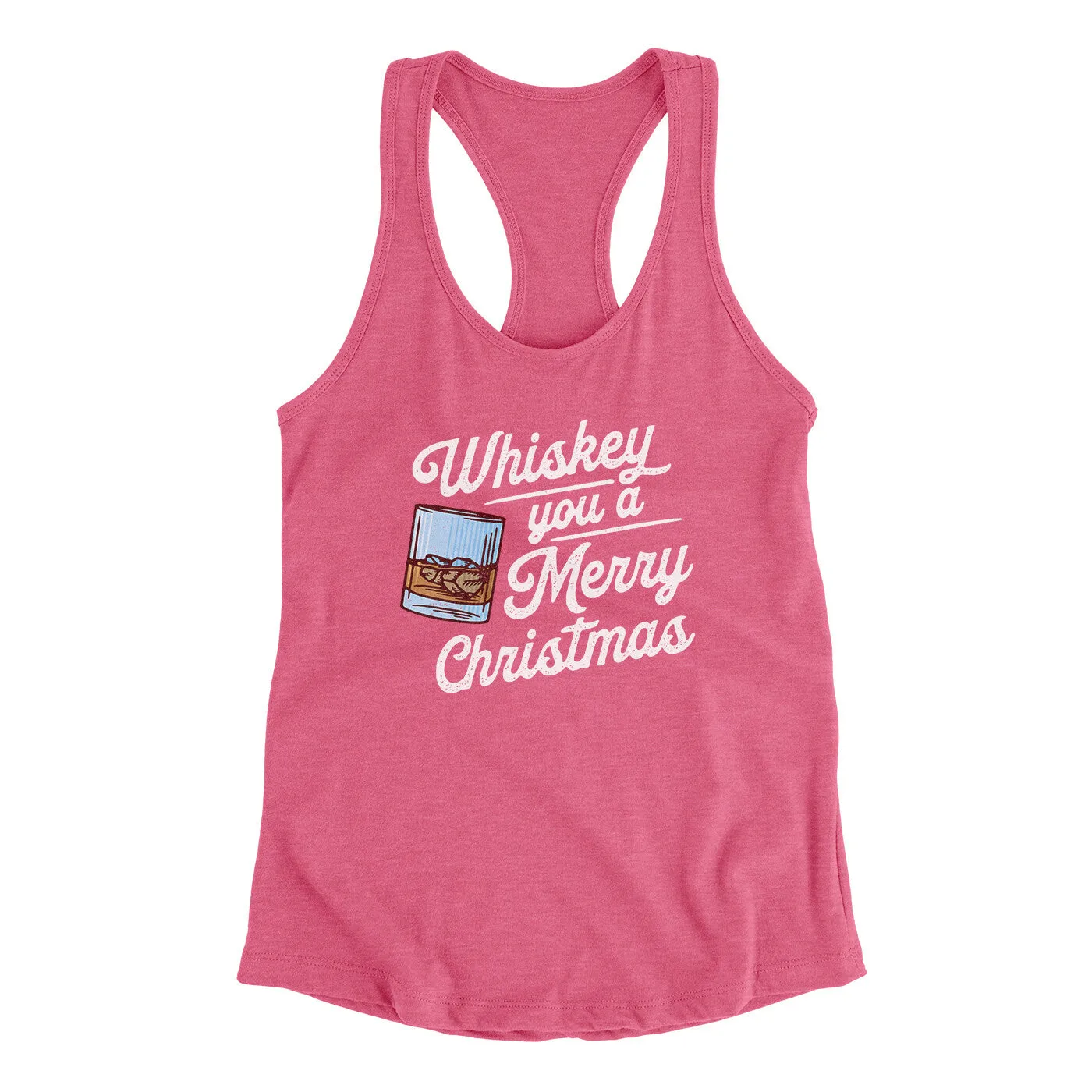 Whiskey You A Merry Christmas Women's Racerback Tank