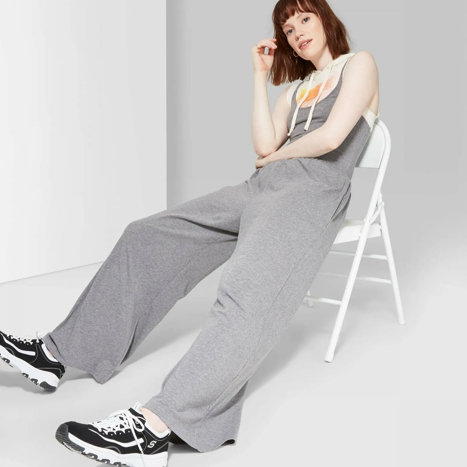 Wild Fable Women's Sleeveless Round Neck Knit Jumpsuit
