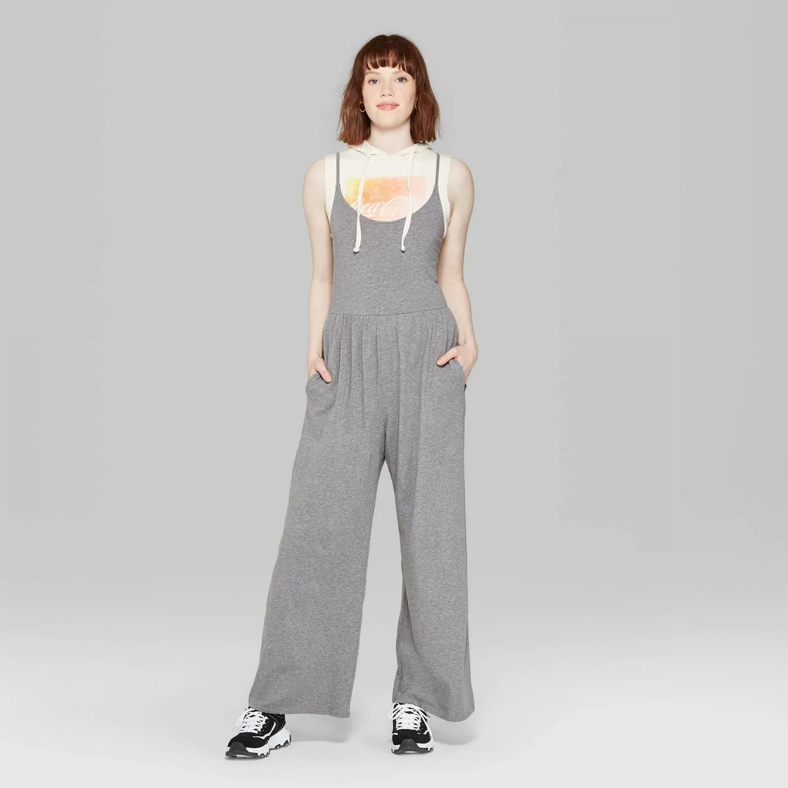 Wild Fable Women's Sleeveless Round Neck Knit Jumpsuit