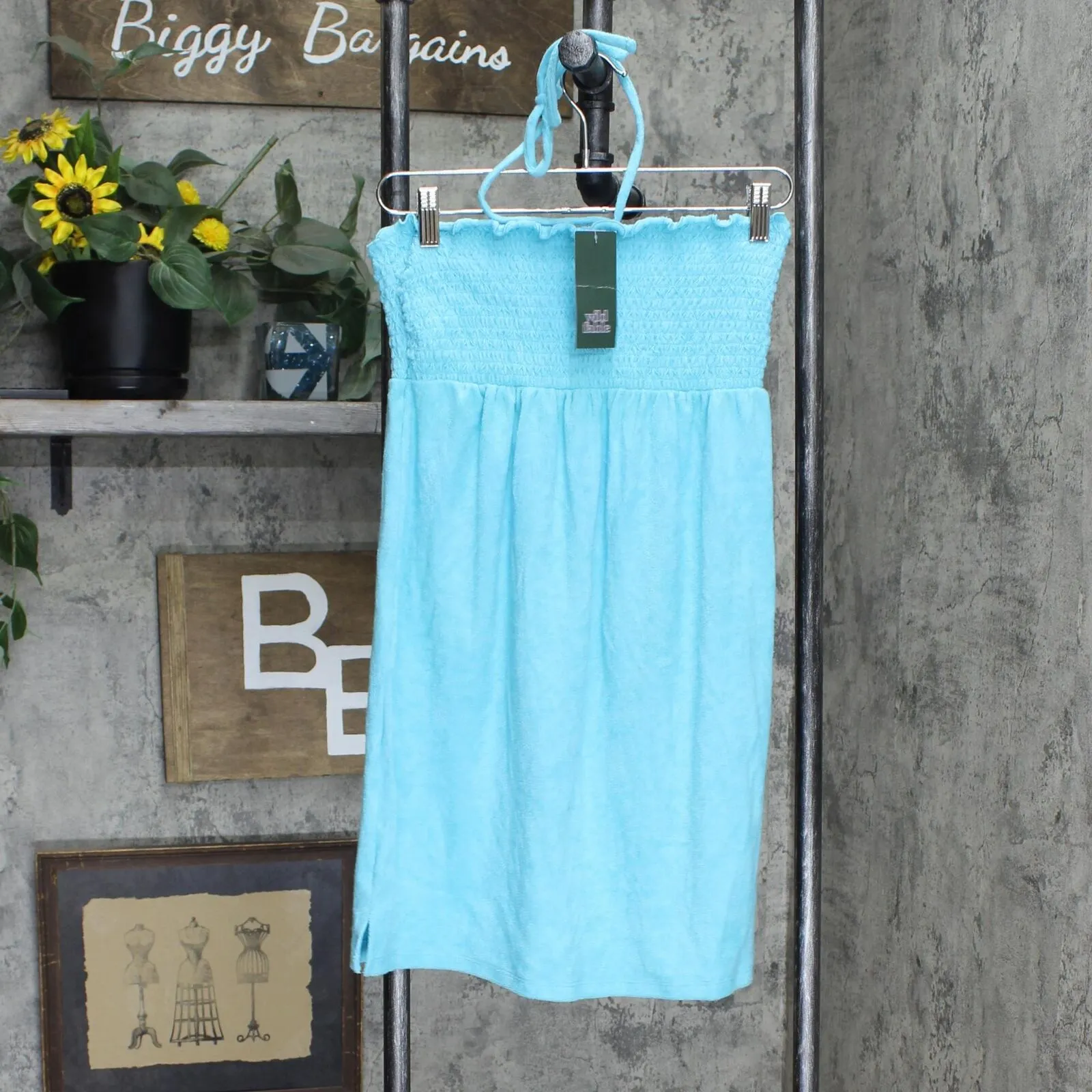 Wild Fable Women's Sleeveless Smocked Terry Convertible Dress