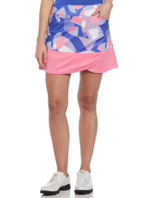 Women's 16" Geometric Collage Print Golf Skort