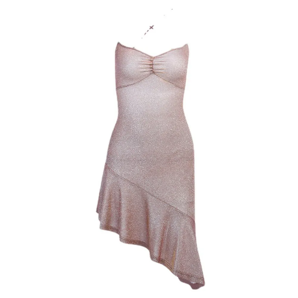 Women's Glitter Sexy Backless Slip Dress