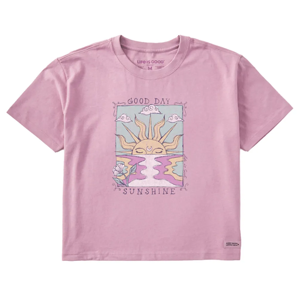 Women's Good Day Sunshine Ocean Boxy Crusher Tee - 121154