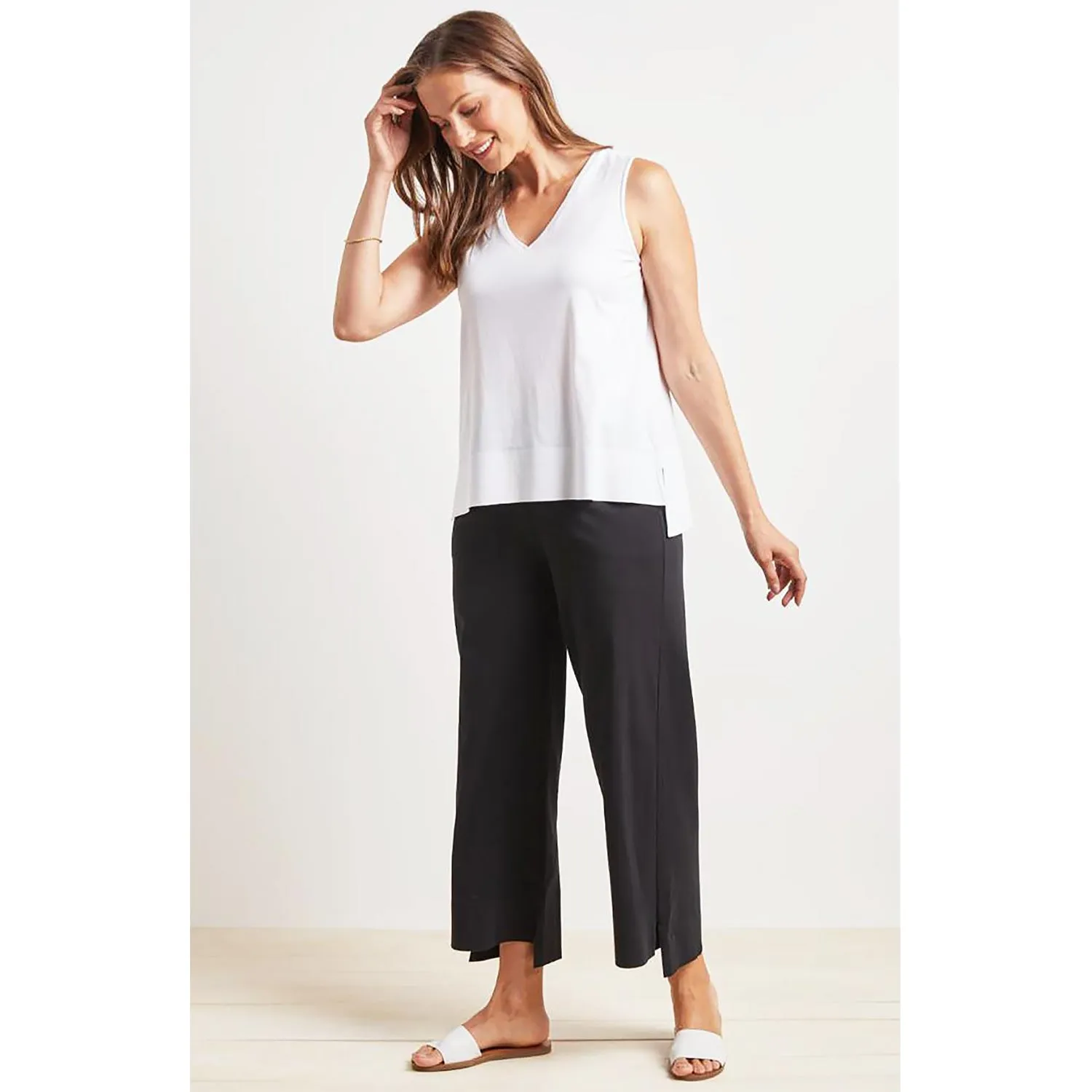 Women's Habitat Deep Hem V-Neck Tank White