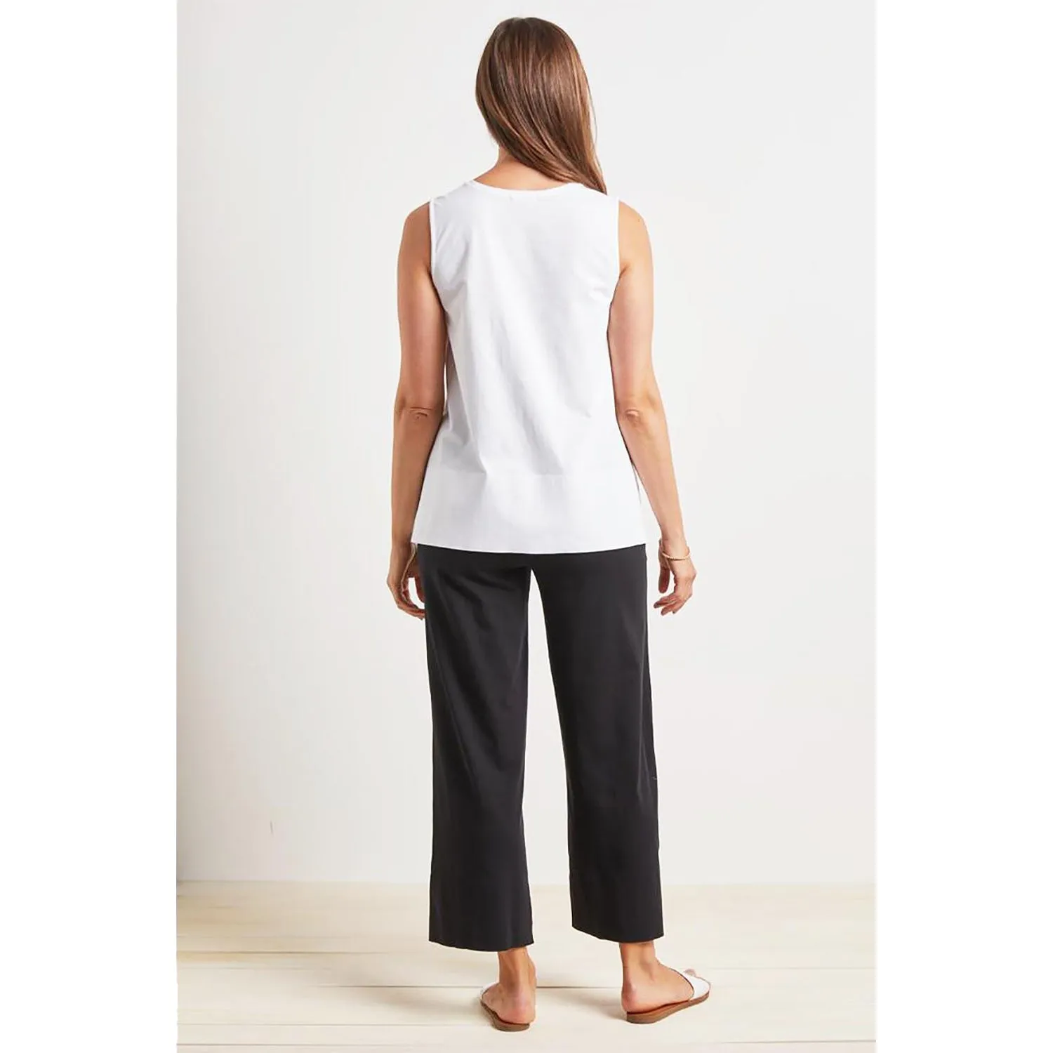 Women's Habitat Deep Hem V-Neck Tank White