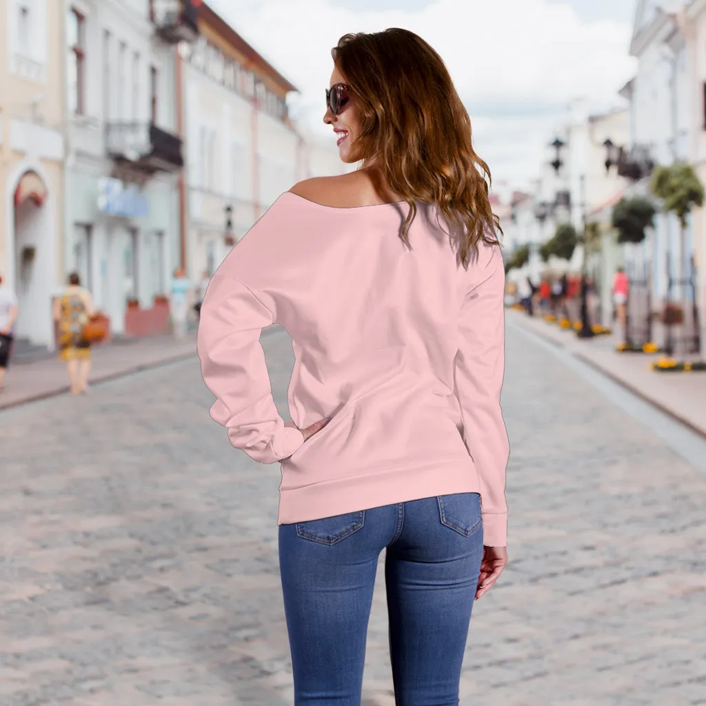 Women's Nursing Is A Work Of Heart Off Shoulder Sweater
