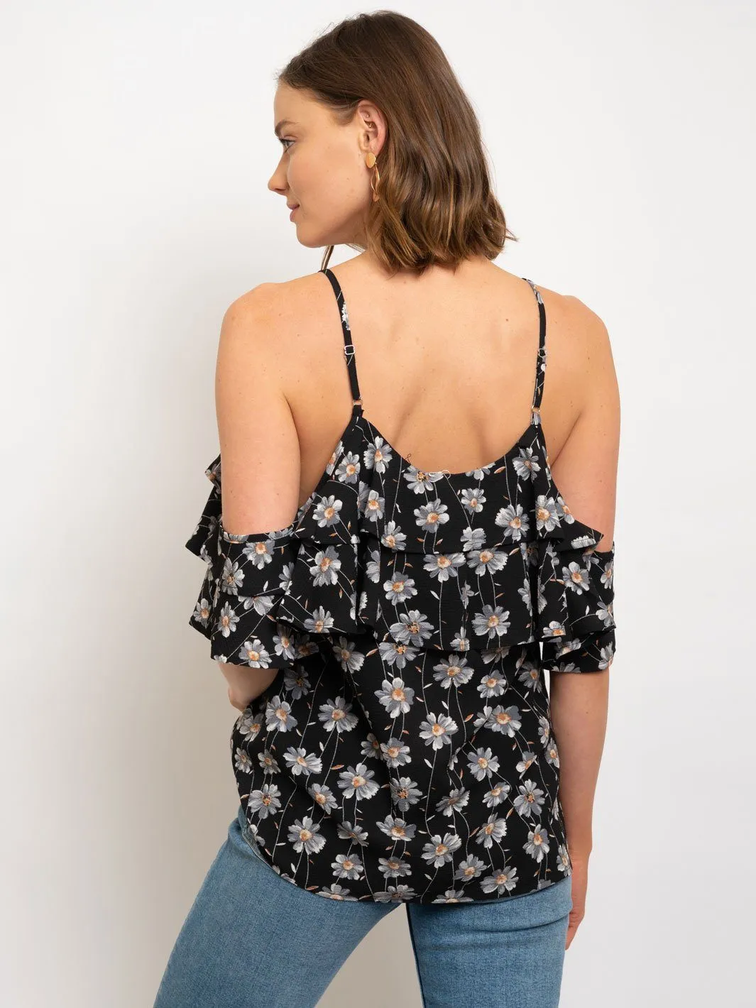 WOMEN'S OFF SHOULDER FLORAL TOP