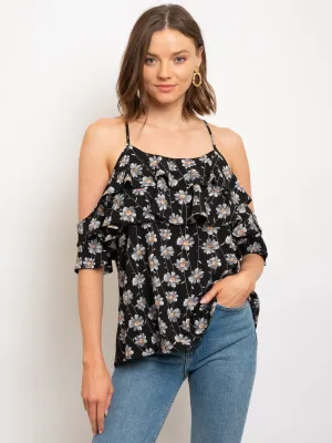 WOMEN'S OFF SHOULDER FLORAL TOP