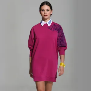 Women's Oversized Sweatshirt Dress | Leopard