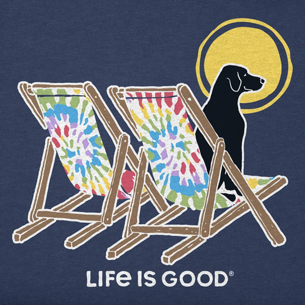 Women's Tie Dye Dog Beach Chairs Crusher Tee - 129101