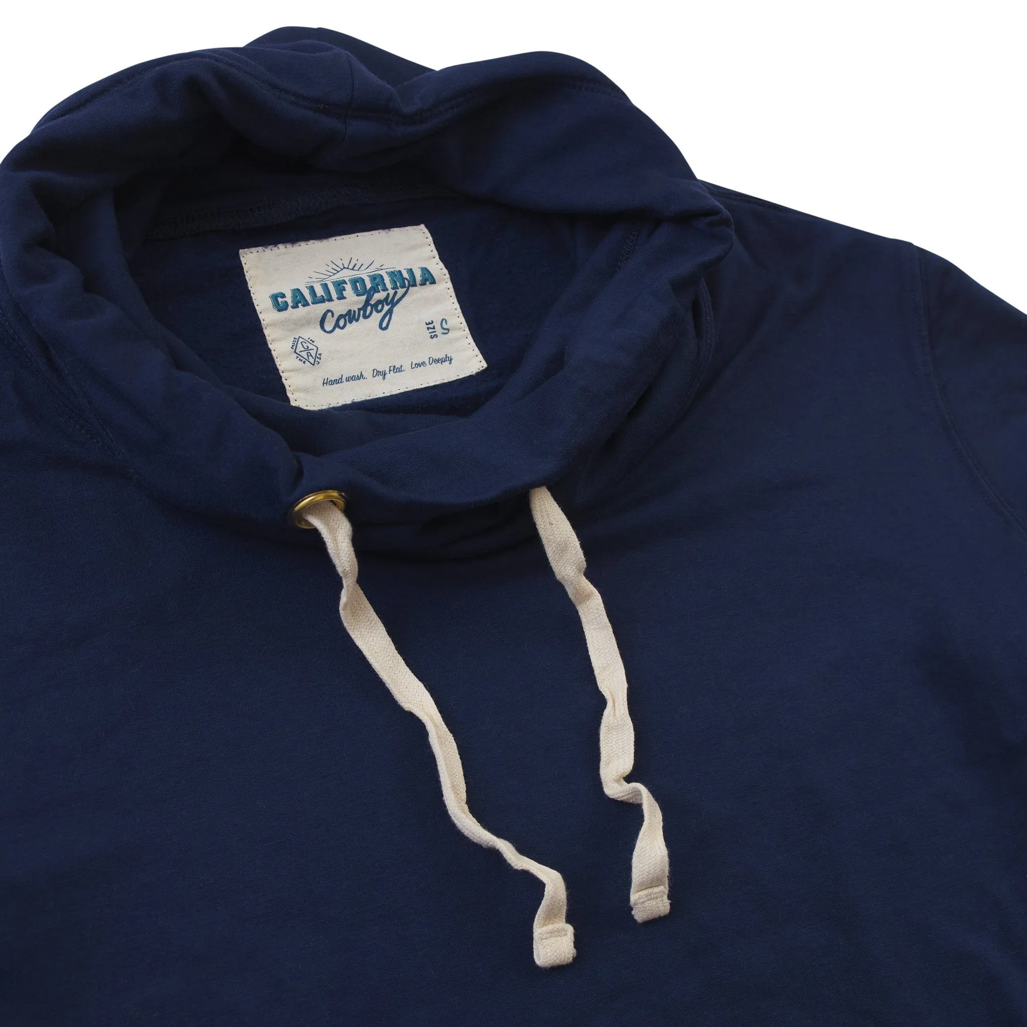 Women's Wagyu Fleece Cowl Neck - Wagyu Farallon Navy