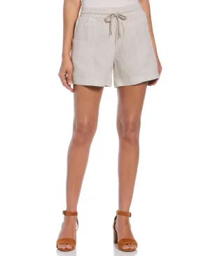 Women's Wide Leg Drawstring Linen Short