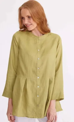Yarra Trail pleated A-line shirt