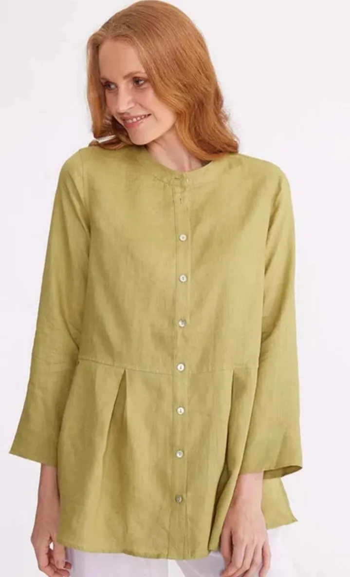 Yarra Trail pleated A-line shirt