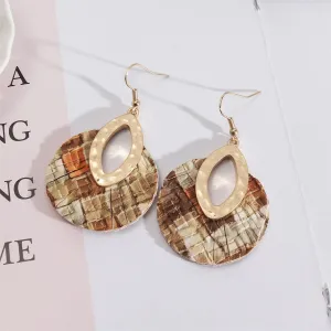 Yellow Polyurethane & 18K Gold-Plated Pear Round Drop Earrings