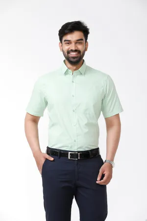 Zurich -  Pista Green  Formal Shirts for Men | Ariser